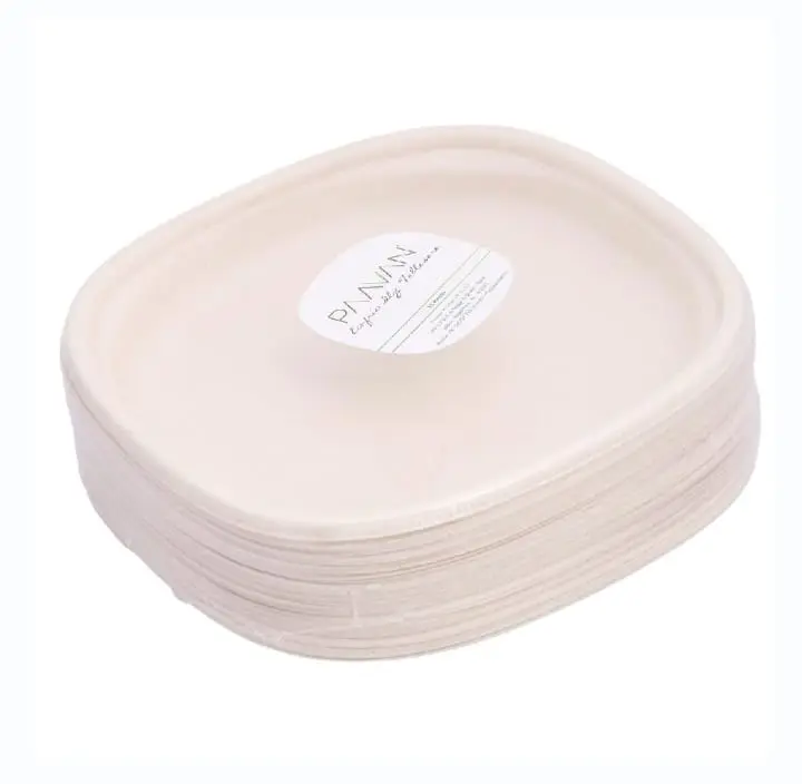 Eco Disposable Sugar Cane Material (6 Inch Square Plate)