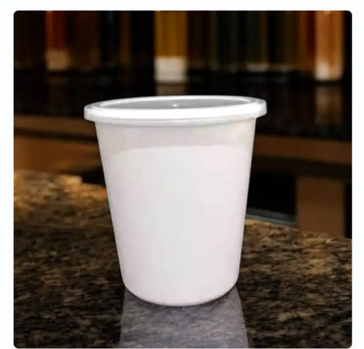 Plastic Contianer Round 750Ml Milky
