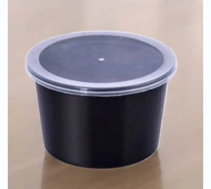 Plastic Contianer Round 500Ml Black