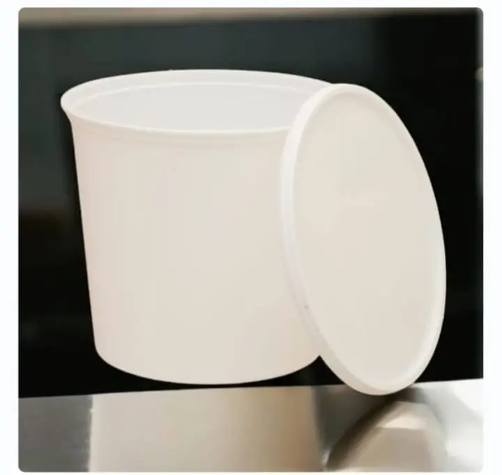 Plastic Contianer Round 1500Ml Milky 