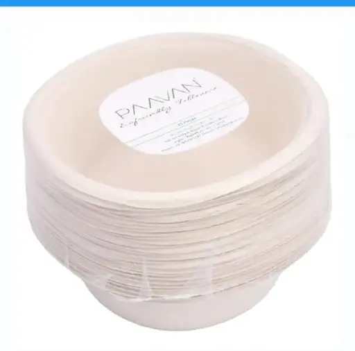 Eco Disposable Sugar Cane Material (250 ML Bowl)