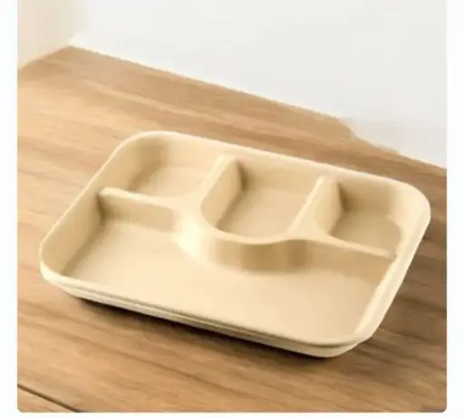 Eco Disposable Sugar Cane Material ( 4 CP Tray )