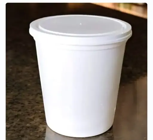 Plastic Contianer Round 1000Ml Milky
