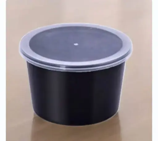 Plastic Contianer Round 500Ml Black