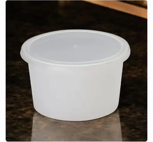 Plastic Contianer Round 500Ml Milky 