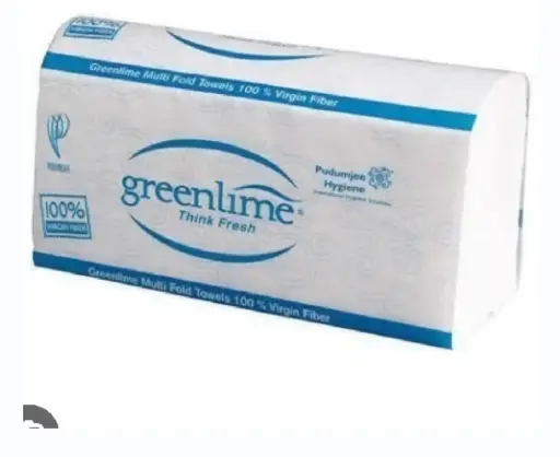 For Bathroom M-Fold Greenlime (100 Pulls)